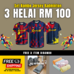JERSEY BADMINTON - 3 Helai RM 100 -