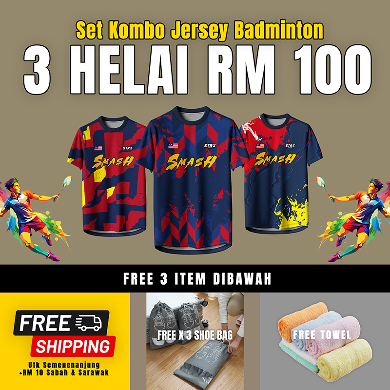 JERSEY BADMINTON - 3 Helai RM 100 -